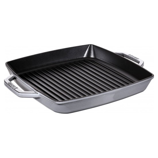 Vierkante grillpan, gietijzer, 33cm, Graphite Grey - Staub