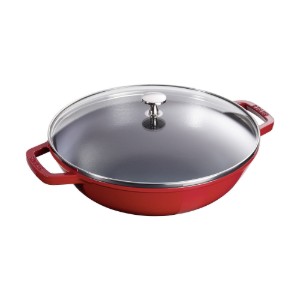 Wok pan, cast iron, 30 cm, Cherry - Staub