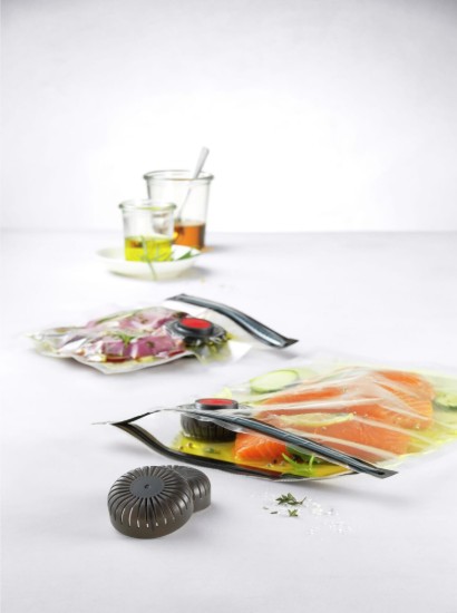 Set of 6 "FRESH & SAVE" vacuum sealer bag accessories, plastic - Zwilling