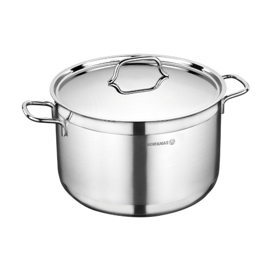 Rostfri kastrull, med lock, 26 cm / 6,8 l, "Alfa" - Korkmaz