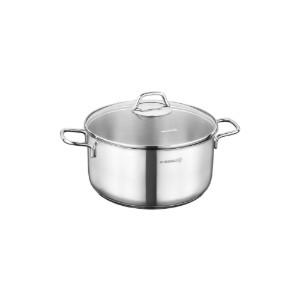 Stainless steel saucepan, with lid, 18 cm / 2.3 l, "Perla" - Korkmaz