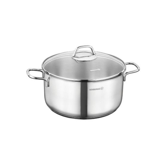 Edelstahl-Kochtopf, mit Deckel, 20 cm / 3,5 l, "Perla" - Korkmaz