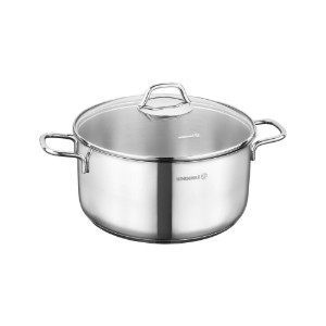 Pentola in acciaio inox, con coperchio, 22 cm / 4L, "Perla" - Korkmaz