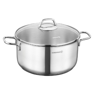 Pentola in acciaio inox, con coperchio, 28 cm / 8,5 l, "Perla" - Korkmaz