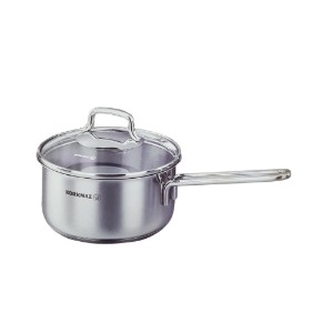 Steelpan, roestvrij staal, met deksel, 16 cm / 1,6 l, "Perla" - Korkmaz