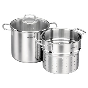 Set di pentole per la cottura degli spaghetti, acciaio inossidabile, 20 cm / 5,6L, "Perla" - Korkmaz