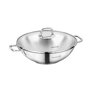 Padella wok, con coperchio, acciaio inox, 28 cm / 3,3 l, "PERLA" - Korkmaz