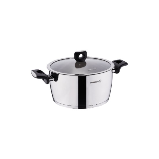 Pentola in acciaio inox, con coperchio, 16 cm / 2 l, "Nora" - Korkmaz