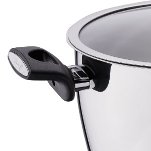 RVS steelpan, met deksel, 16 cm / 2 l, "Nora" - Korkmaz