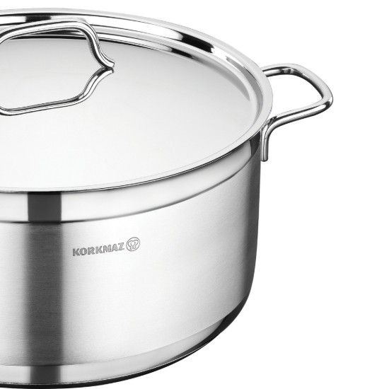 Pentola in acciaio inox, con coperchio, 18 cm / 2,5 l, "Alfa" - Korkmaz