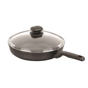 Aluminium koekenpan met deksel, 28 cm, "Ornella Alu" - Korkmaz