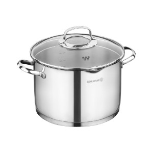 Pentola profonda, acciaio inossidabile, con coperchio, 24 cm / 7 L, "Steama" - Korkmaz