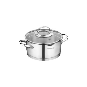 Pentola in acciaio inox, con coperchio, 16 cm / 1,6 l, "Steama" - Korkmaz