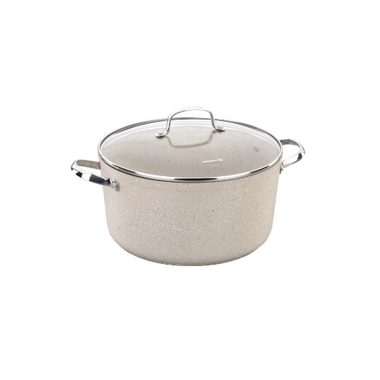Steelpan met antiaanbaklaag, met deksel, 20cm/3L, "Granita" - Korkmaz