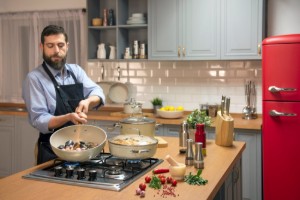 Aluminum frying pan, with lid, 28 cm, "Granita Alu" - Korkmaz