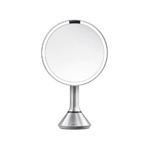 Make-upspiegel met helderheidsregeling, 20 cm, Brushed - simplehuman