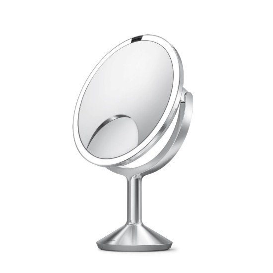 Makeup spejl, med sensor, 28,7 cm, "Trio Max", Brushed  - simplehuman