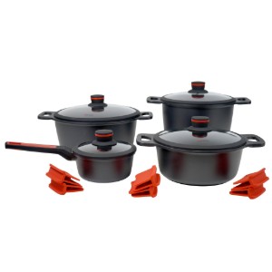 Pannenset, 8-delig, aluminium, Noble range - Zokura