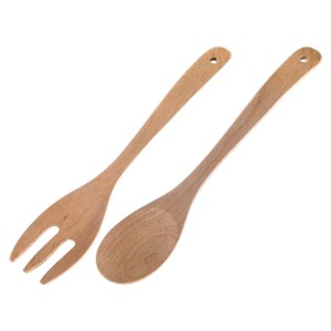 Set van 2 saladebestek, beukenhout, 30cm - Westmark