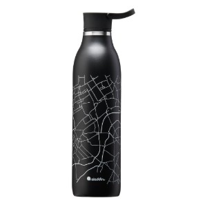 Roestvrij stalen fles, 600ml, "Cityloop Thermavac", Black City Print - Aladdin