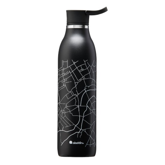 Bouteille en acier inoxydable, 600ml, "Cityloop Thermavac", Black City Print - Aladdin