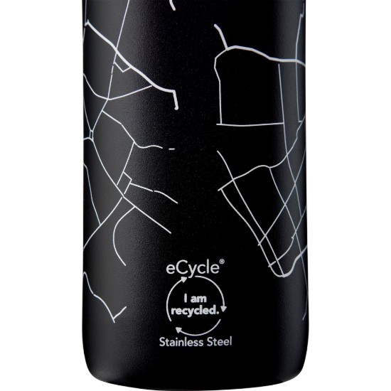 Bouteille en acier inoxydable, 600ml, "Cityloop Thermavac", Black City Print - Aladdin