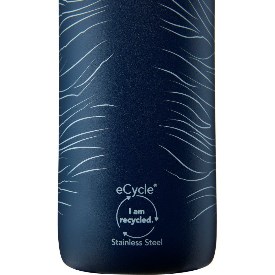 Bottiglia in acciaio inox, 600ml, "Cityloop Thermavac", Deep Navy Wave Print - Aladdin