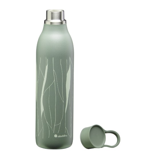 Bouteille en acier inoxydable, 600ml, "Cityloop Thermavac", Sage Green Leaf Print - Aladdin