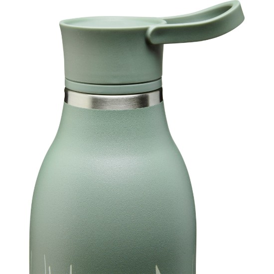 Bouteille en acier inoxydable, 600ml, "Cityloop Thermavac", Sage Green Leaf Print - Aladdin
