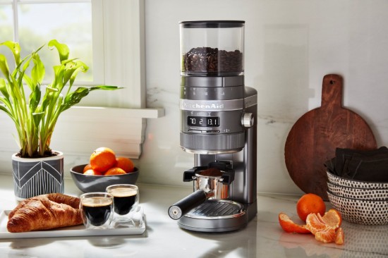 Macinacaffè elettrico "Artisan", colore "Medallion Silver" - marchio KitchenAid