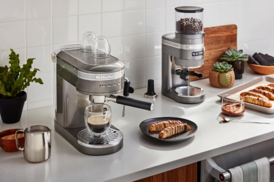 Macinacaffè elettrico "Artisan", colore "Medallion Silver" - marchio KitchenAid