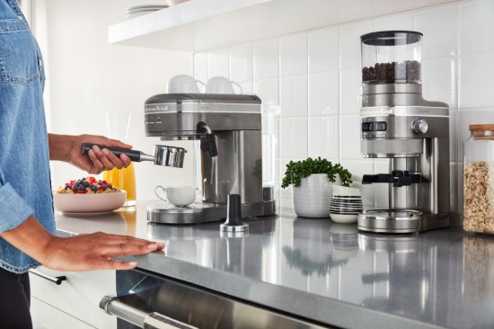 Macinacaffè elettrico "Artisan", colore "Medallion Silver" - marchio KitchenAid
