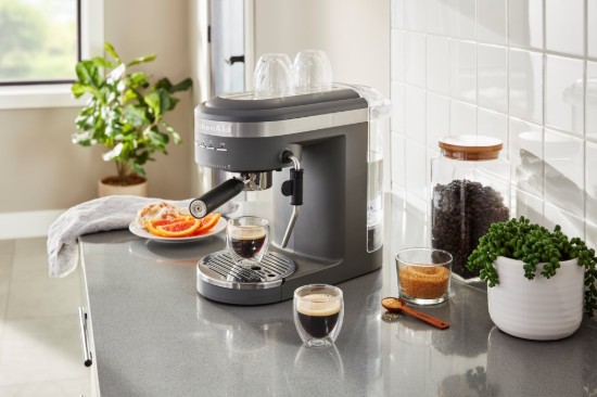 Machine expresso électrique "Artisan", 1470W, couleur "Charcoal Grey" - marque KitchenAid