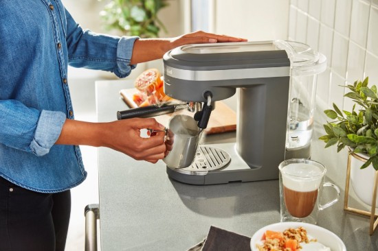 Machine expresso électrique "Artisan", 1470W, couleur "Charcoal Grey" - marque KitchenAid
