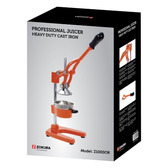 Manual juicer for citrus and pomegranate, Red - Zokura