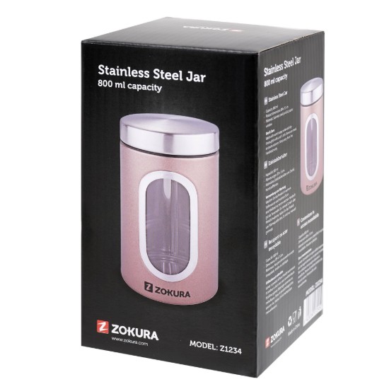 Glas, 800 ml, Edelstahl - Zokura