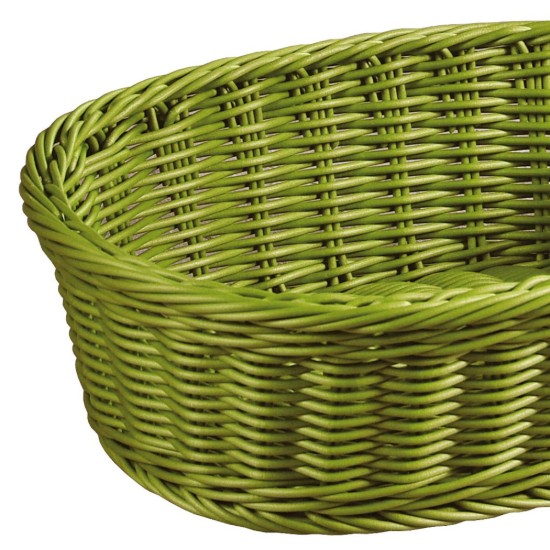 Cestino per il pane ovale, 29,5 x 23 cm, plastica, verde - Kesper
