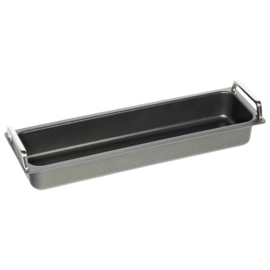 Braadplaat, met handvatten, aluminium, 53 x 16 cm, GN 2/4 - AMT Gastroguss