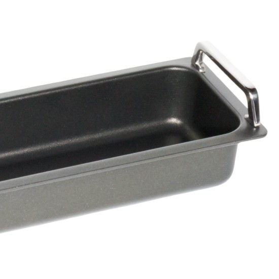 Braadplaat, met handvatten, aluminium, 53 x 16 cm, GN 2/4 - AMT Gastroguss