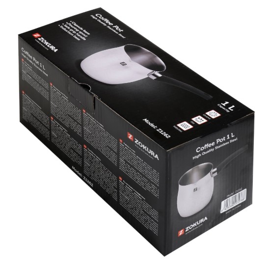 Caffettiera turca, 1 l, acciaio inossidabile - Zokura