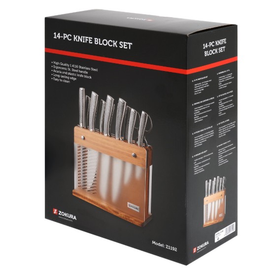 Set coltelli 14 pezzi, acciaio inossidabile tedesco - Zokura