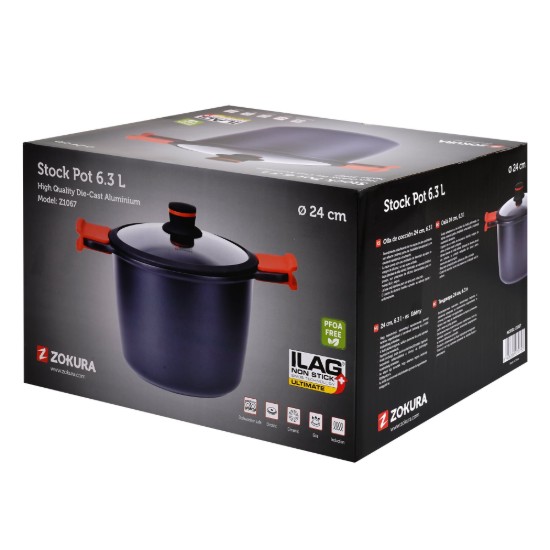 Aluminium kookpot, 24 cm / 6,3 l, Noble range - Zokura