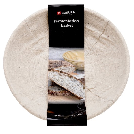 Round dough leavening basket, 28 cm, rattan - Zokura