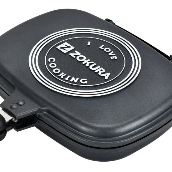 Non-stick dubbel stekpanna, aluminium, 32 cm - Zokura