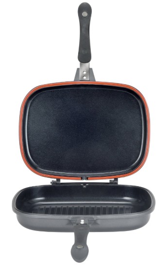 Non-stick dubbel stekpanna, aluminium, 32 cm - Zokura