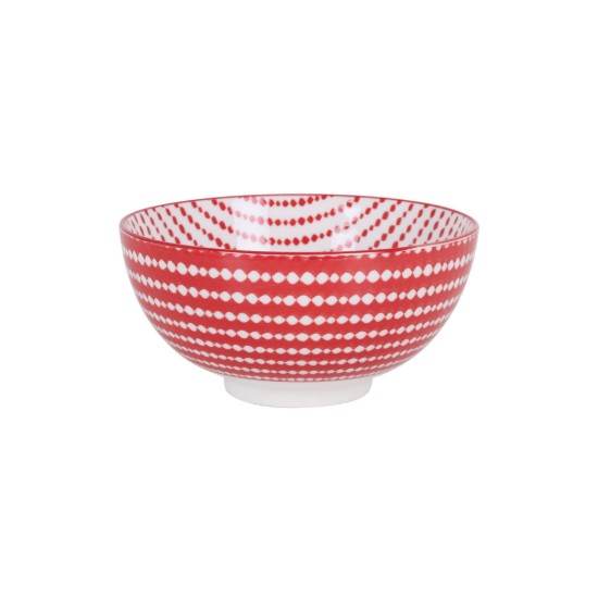 Japanse schaal, porselein, 15.5cm, "Hana", Rood/Wit - La Mediterranea