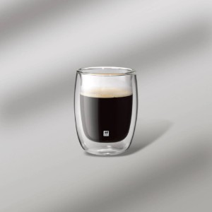 2-delige koffieglazenset, dubbelwandig, borosilicaatglas, 200 ml, "Sorrento" - Zwilling