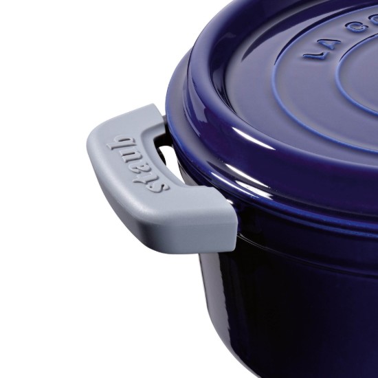 Set of 2 handles for cocotte cookware, silicone, Grey - Staub