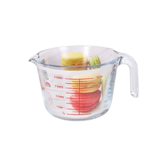 Graded mug made of glass, 1000ml - Quttin brand