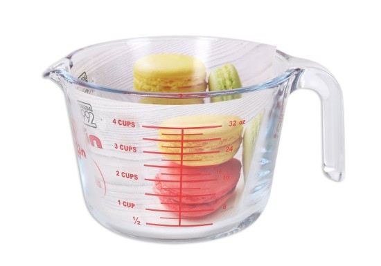Graded mug made of glass, 1000ml - Quttin brand